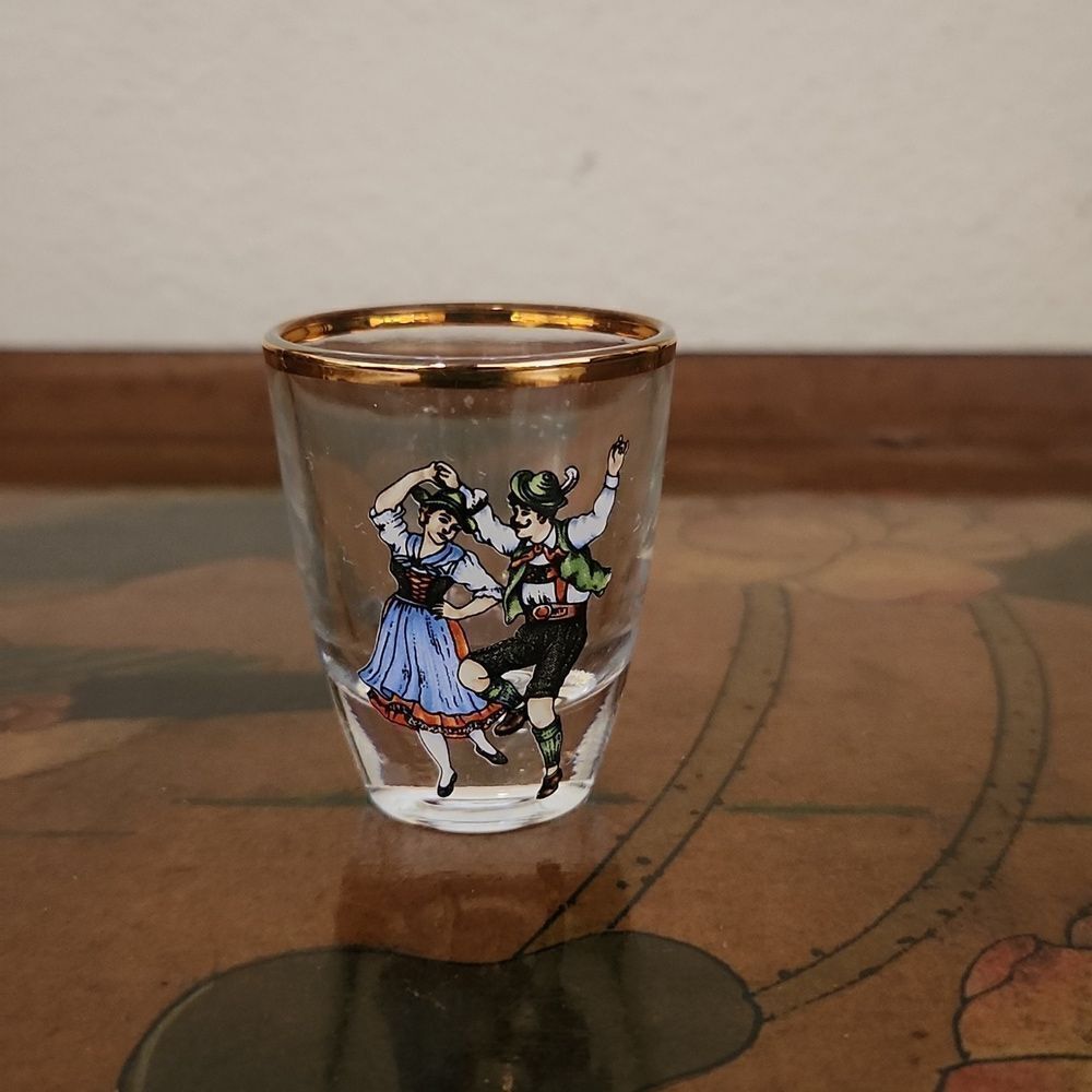 German Gold Rimmed Shot Glass